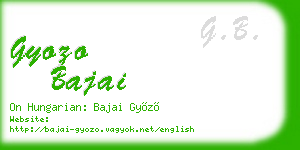 gyozo bajai business card